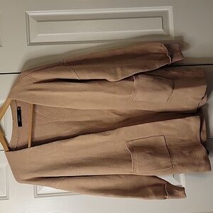 Forever 21 Tan Open Front Cardigan-2